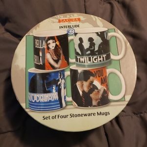 4 piece stoneware cups